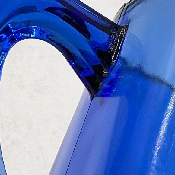 Hazel Atlas Art Deco Cobalt Blue Creamer - Picture 12 of 12